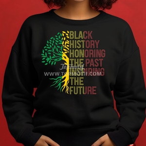 Black History Month Árbol genealógico Black History Honrando el pasado Inspirando el futuro Diamantes de imitación Transferencia de calor para sombreros de ropa - Product Image 4