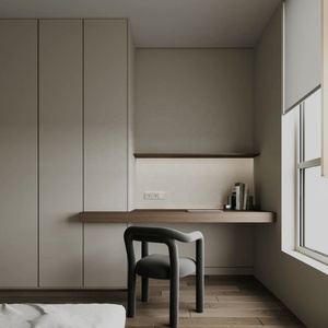 <span class=keywords><strong>Armoire</strong></span> de chambre moderne <span class=keywords><strong>en</strong></span> bois massif sur mesure pour villa et appartement - Poignées métalliques écologiques, portes à charnières, garantie 5 ans, direct usine - Product Image 3