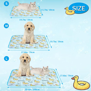 Wholesale Reusable Ice Silk Cooling Mat Anti-Slip Pet Pad for <b>Dog</b> Cat Summer Sleeping - Product Image 5