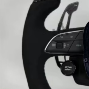 Volant de voiture sport en fibre de carbone pour <span class=keywords><strong>Audi</strong></span> A1 A3 A4 B9 A5 A6 A7 C7 <span class=keywords><strong>Q5</strong></span> S5 Q5L avec cuir perforé, confort et style améliorés - Product Image 3