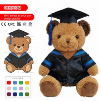Fabricante de Peluches Personalizados OEM/ODM, Oso con Toga de Graduación de Dibujos Animados, Recuerdos de Ceremonia de Graduación, Fabricante de Peluches Personalizados