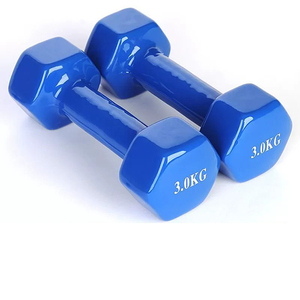 Juego de mancuernas de neopreno con revestimiento hexagonal con correa para levantamiento de pesas, brazos coloridos, entrenamiento, gimnasio y pesas libres para el hogar - Product Image 4