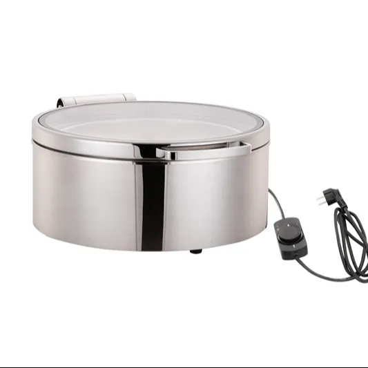 Buffet aquecedor elétrico retangular bain Marie, fogão de aço inoxidável/prato de atrito indiano