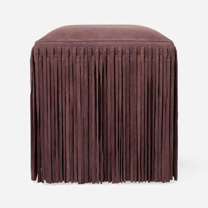 Tabouret ergonomique réglable en suède avec franges carrées, design élégant <span class=keywords><strong>et</strong></span> confortable, pour chambre à coucher, table de toilette ou <span class=keywords><strong>console</strong></span> - Product Image 3