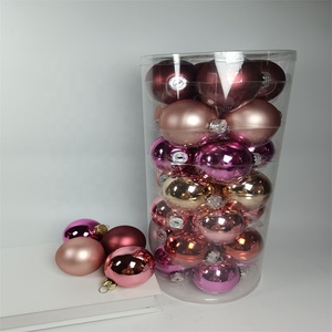 24Pcs Xmas Glass Giáng Sinh Trang Trí Đồ Trang Trí Đồ Trang Trí Cây Thủy Tinh Treo Bóng Kỳ Nghỉ Đảng Đồ Trang Trí Đám Cưới 3Cm 6Cm 7Cm 8Cm - Product Image 4