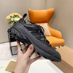 Sneakers de luxe en cuir véritable pour homme, chaussures de créateur à rayures en mesh, marque célèbre, chaussures de marche de luxe de haute qualité pour femme - Product Image 6