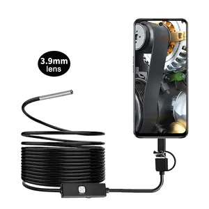 Dearsee HD 720P Industrial borescope mini camera for android 3.9mm gun clean 3 in 1 usb endoscope camara