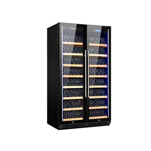 Wine Cooler Cabinet With Lock Thermostatic Cigar Wine humidor Cabinet Double door Wine Display Cabinet Beverage Refrigerated
