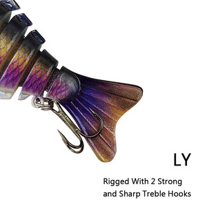 Haute qualité sept sections Luya Bionic leurres en plastique dur leurres faux leurres vente en gros articulé swimbait Wobblers Crankbait - Product Image 6