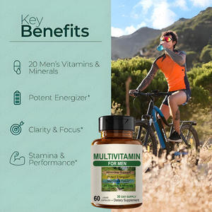 วิตามินรวมสำหรับผู้ชาย อาหารเสริม 60 แคปซูล 24 วิตามิน แร่ธาตุ สุขภาพต่อมลูกหมาก ฟังก์ชั่นกล้ามเนื้อ พลังงาน สนับสนุนภูมิคุ้มกัน - Product Image 3