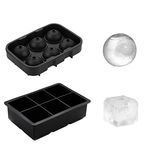 Silicone khuôn Whiskey Ice Cube Vòng Ice bóng Khuôn Silicone/tái sử dụng/BPA-free với cap Silicone Ice Cube - Product Image 3