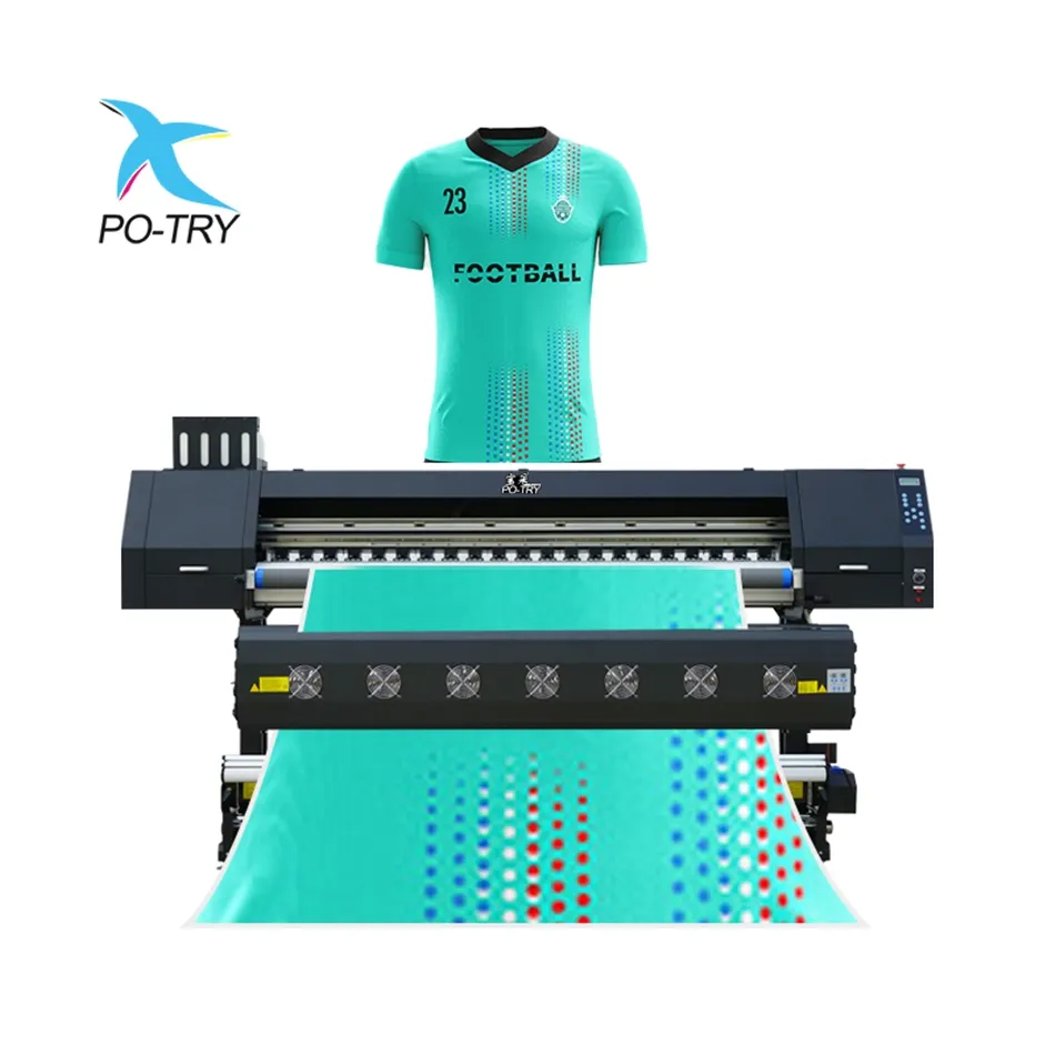 POTRY 1.8m 6 feet 1.9m fluorescent CMYK large format 4720/I3200 digital polyester sublimation heat transfer printer
