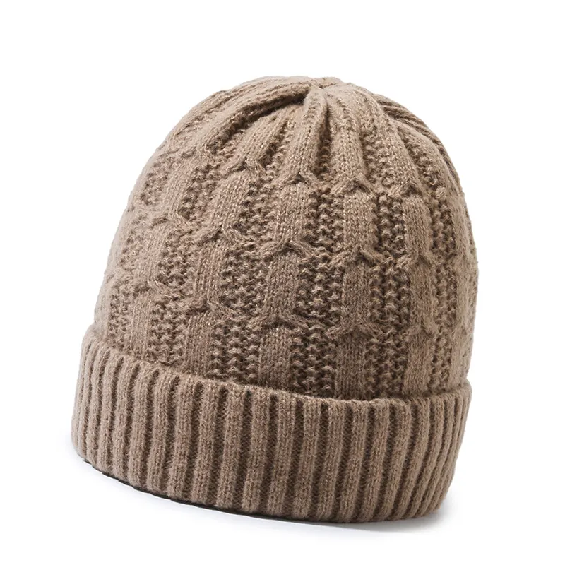 Wholesale Custom Beanie Knit Cap Jacquard Winter Beanie 100% Acrylic Knit Cap Winter Hat