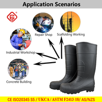 Nouvelles bottes de sécurité en PVC imperméables à hauteur de genou, avec embout composite CE, pour l'exploitation minière, la construction et l'industrie.