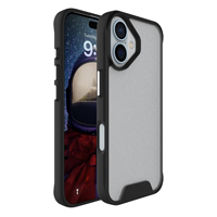 Pour iPhone 16 Plus Mat Givré Téléphone Portable étui pour iPhone 14 15 Plus 13 12 11 Pro Max Dur PC Antichoc Couverture Téléphone Shell