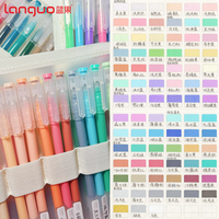 Ensemble de stylos à dessin Kawaii Morandi de la marque Languo, 9 couleurs, stylos à encre gel multicolores, pointe de 0,6 mm