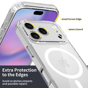 Ốp điện thoại iPhone 17 Pro Max Air trong suốt chống ố vàng, chống rơi, chống sốc, chất liệu TPU+PC, có nam châm, kiểu dáng <span class=keywords><strong>OEM</strong></span> - Product Image 4
