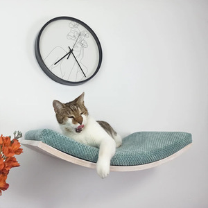 Muebles de madera cómodos, estante para gatos montado en la pared, estantes de pared para gatos y perchas para dormir - Product Image 5