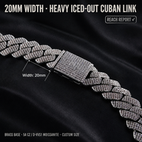 Collier chaîne cubaine de haute qualité en laiton doré avec zircon, style hip-hop, longueurs personnalisées 18, 20, 22, 24 pouces