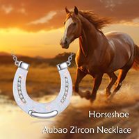 Collier fer à cheval pour femmes 925 argent Sterling opale fer à cheval pendentif collier bijoux équestres pour amoureux des chevaux