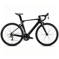 Vélo de route entièrement en carbone 700C 2x11 vitesses, frein sur jante, fourche en carbone, guidon aérodynamique, 8,8 kg, vélo de course, vente en gros