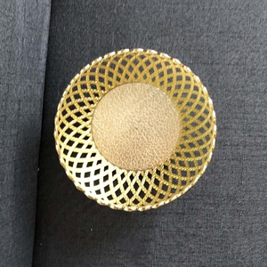 8 "or argent rond subtilité léger compact squelette losange motif bol décoratif fruits plat plateau chargeur <span class=keywords><strong>assiette</strong></span> - Product Image 5