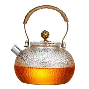 <span class=keywords><strong>Teiera</strong></span> in Vetro Rotonda di Alta Qualità con Manico Moderno in Metallo, Infusore Resistente al Calore <span class=keywords><strong>per</strong></span> Feste, Bollitore in Vetro - Product Image 6