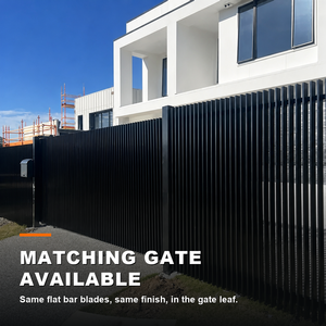 Aluminum Horizontal Blade Gate <b>Privacy</b> Wind <b>Screen</b> Anti-UV Salt Spray Tested <b>for</b> Deck Patio and Courtyard Projects - Product Image 3