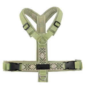 Produsen disesuaikan tugas berat tidak ada tarik taktis harnes anjing Set Neoprene nilon desainer mewah pengekang anjing untuk semua anjing - Product Image 5