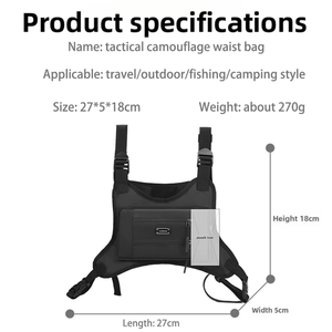 <span class=keywords><strong>Sac</strong></span> de poitrine tactique multifonctionnel léger, imperméable et résistant à l'abrasion, style <span class=keywords><strong>urbain</strong></span> simple, pour le <span class=keywords><strong>cyclisme</strong></span> - Product Image 6