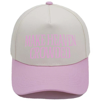 Gorra Deportiva de Cinco Paneles Bicolor 2026, 100% Algodón, Unisex, con Logotipo Bordado Personalizado