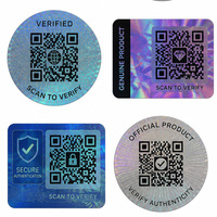 Etiquetas de Seguridad Personalizadas de Aluminio Holográfico Plateado, Resistentes al Agua y con Recubrimiento Raspable para Protección de Activos