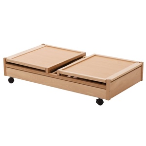 Cuna de bebé de madera maciza respetuosa con el medio ambiente para jardín de infantes, cama individual móvil de descanso para siesta para niños - Product Image 6