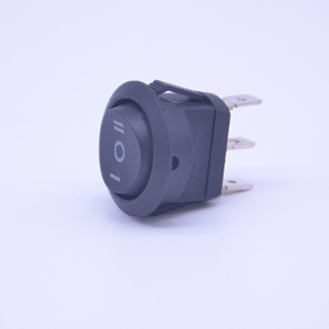 Forme ronde de haute qualité 3 positions 3 voies 20 mm <span class=keywords><strong>SPTT</strong></span> interrupteurs à bascule de couleur noire - Product Image 3