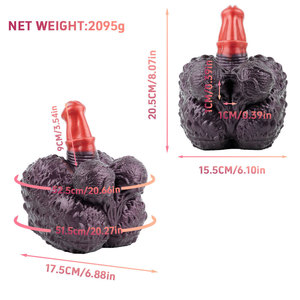 Masturbador Masculino de Silicona Multifuncional con Forma de Animal, Molde Invertido de Diferentes Animales, Copa de Avión de Forma Especial, Sexo Vaginal - Product Image 4