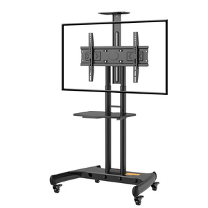 Contuo, nuevo diseño, portátil, ajustable, móvil, <span class=keywords><strong>Tv</strong></span>, carro de arena, soporte con bandeja sobre ruedas para <span class=keywords><strong>TV</strong></span> de 32-70 pulgadas - Product Image 2