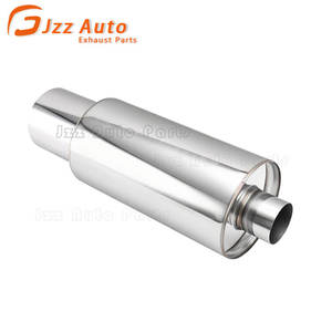 संशोधित कार निकास पाइप प्रदर्शन सीधे राउंड 2.5 "4.5" स्टेनलेस स्टील रेसिंग साइलेंसर सार्वभौमिक निकास मफलर - Product Image 5