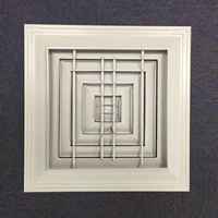Diffuseur d'air carré en aluminium moderne et durable de haute qualité pour la ventilation des ateliers extérieurs, des sous-sols et des systèmes CVC