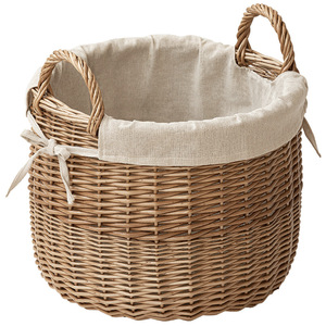 Confezione Da 6 Cestini Portaoggetti In Plastica Intrecciata Con Manico E Coperchio - Grigi, 25x19x10 Cm