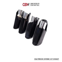 نظام كاتم صوت العادم CGW, نظام عادم بصمام كهربائي من الفولاذ المقاوم للصدأ عالي الجودة ، كاتم صوت يعمل بظهر القطة وأنبوب أمامي لسيارات Porsche Cayenne من موديلات 958.1 و 3.0T
