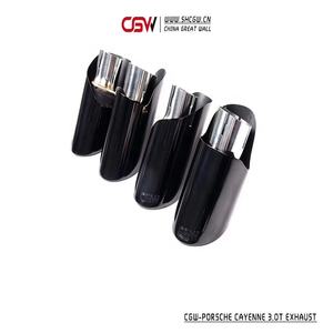 CGW顶级质量不锈钢电动阀门排气系统消声器猫和前管，用于保时捷Cayenne 958.1 <span class=keywords><strong>3</strong></span>.0T - Product Image 6