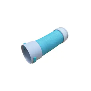 Tubo de absorção de som elástico TPV azul para absorver o ruído do fluxo de ar para ventilação