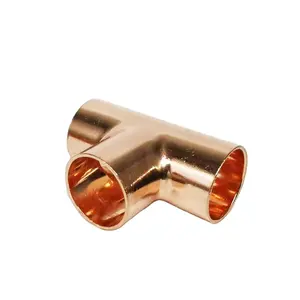 Equal Tee Solder Joint Copperfit Chinese Factory Plumbing Supplies Wrot Red Copper pipe Fittings