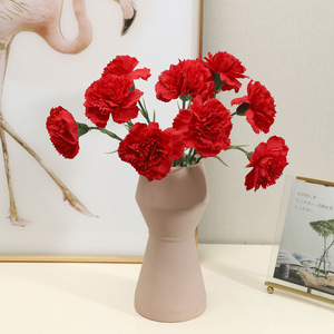 Ramo de Claveles Realistas con Aspecto Natural, Regalos para el Día de la Madre y del Maestro, Decoración para Salas de Estar, Planta Artificial Preservada - Product Image 3