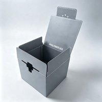 Boîte de rangement en plastique imperméable, recyclable et durable, boîtes en polypropylène ondulé