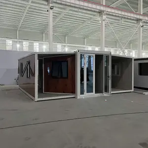 Sẵn sàng thực hiện 40ft 20ft vận chuyển prefab container mở rộng nhà gấp container ánh sáng thép gấp đúc sẵn biệt thự nhà