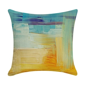 Vendita calda arancione arte astratta fodere cuscino decorativo per la casa di lino divano lombare federa - Product Image 5