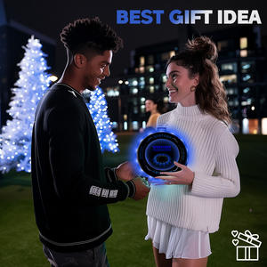 Anneau lumineux disques volants pour anneau LED plastique main lancer <span class=keywords><strong>Boomerang</strong></span> jouet pour extérieur parent-enfant sport vide anneau coeur - Product Image 3