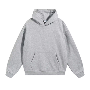 Sudadera con capucha para hombre, de algodón de estambre grueso de 380 g, forrada, con estampado puff, de corte holgado, unisex, tallas grandes, al por mayor - Product Image 4