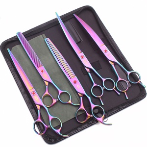 Purple Dragon 8 "professionnel chien <span class=keywords><strong>chat</strong></span> toilettage ciseaux amincissement cisailles japonais en acier inoxydable tranchant lames de précision 3005 - Product Image 6